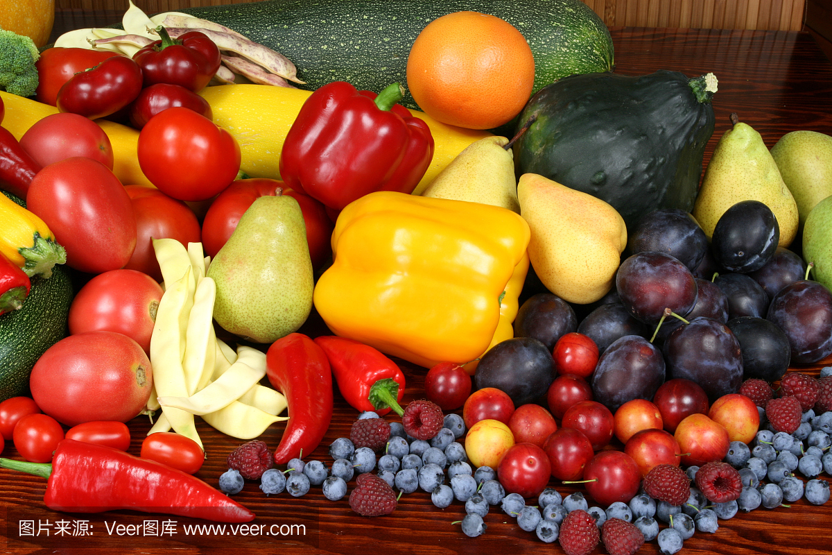水果和蔬菜。